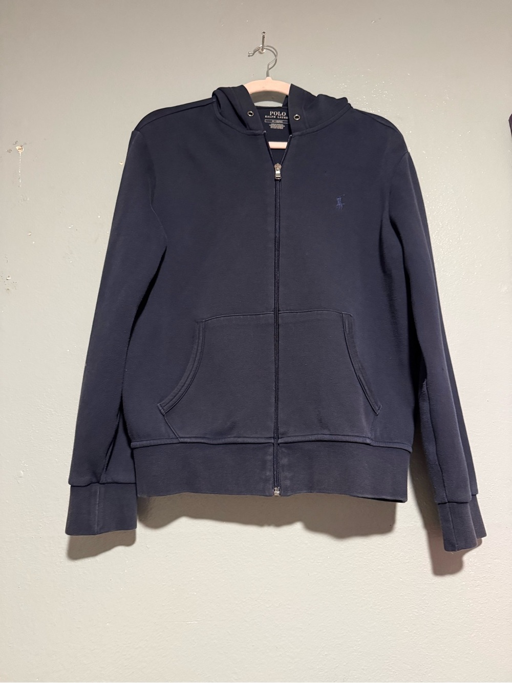 Polo by Ralph Lauren Navy Full-Zip Hooded Sweatshirt size M